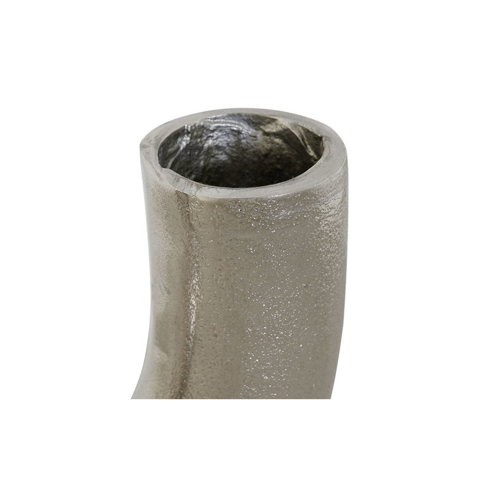 DKD Home Decor Jarrón de Aluminio Plateado 19x11x17 cm DKD Home Decor Jarrón de Aluminio Plateado 19x11x17 cm