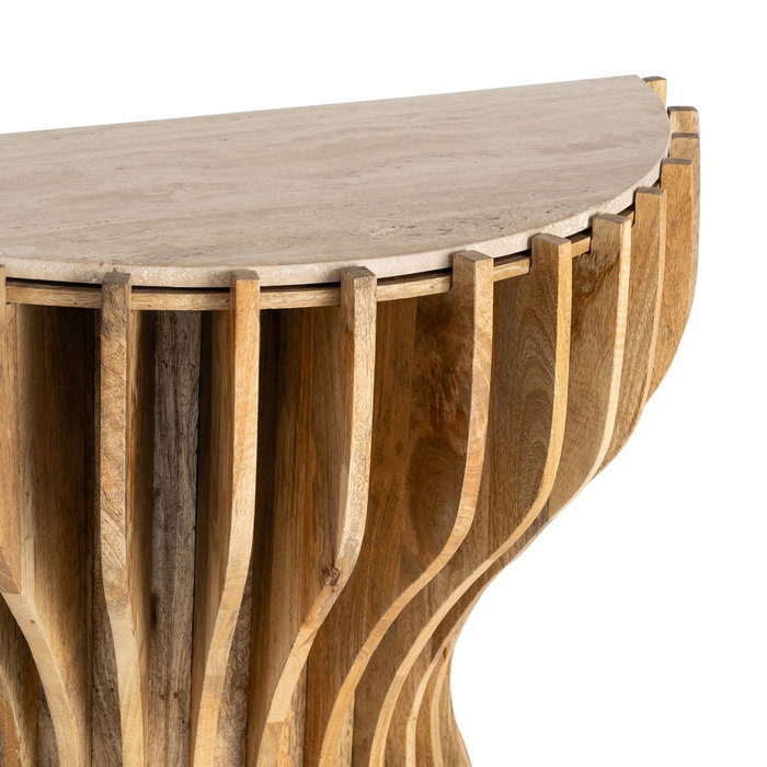 Consola Madera-Mármol Salón 92 X 40 X 76 cm