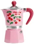 Bialetti RAINBOW 3TZ Ciliegie, Cafetera Italiana Rosa con Motivo de Cerezas