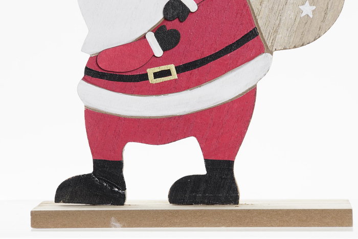 DKD Home Decor Figura Navidad Tradicional Rojo Verde MDF 5 x 25.5 x 16 cm (6 Unidades)