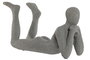 DKD Home Decor Figura de Resina Persona Gris