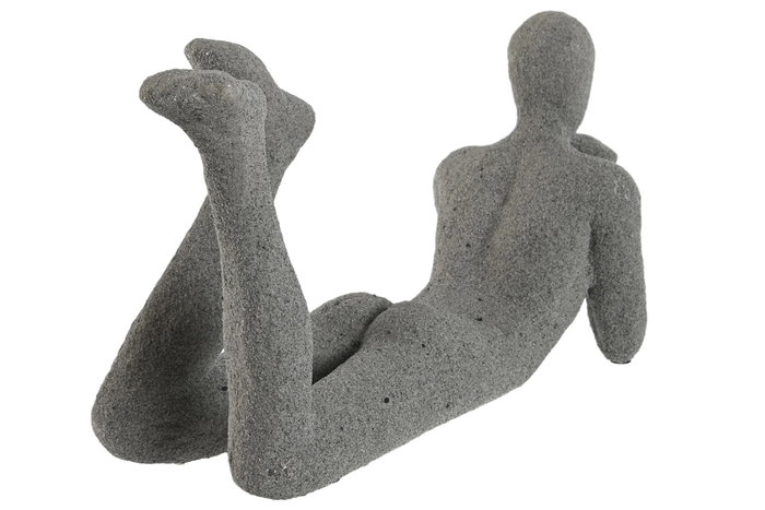 DKD Home Decor Figura de Resina Persona Gris DKD Home Decor Figura de Resina Persona Gris