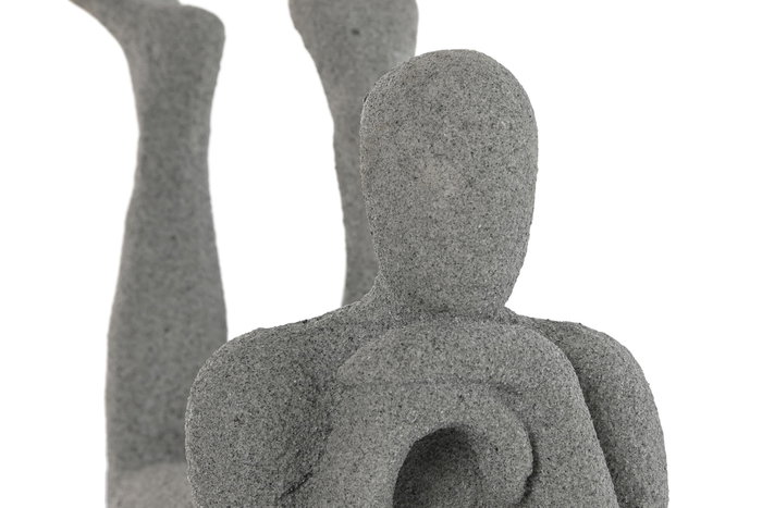 DKD Home Decor Figura de Resina Persona Gris DKD Home Decor Figura de Resina Persona Gris