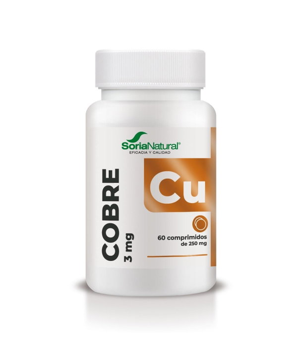 Soria Natural Cobre 3 mg 60 comprimidos Soria Natural Cobre 3 mg 60 comprimidos