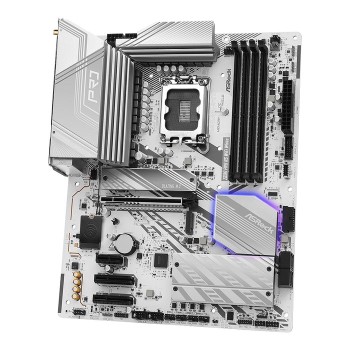 ASRock Placa Base Z890 Pro RS WiFi White ATX Intel Z890 LGA 1851 DDR5 Wi-Fi 6E Bluetooth 5.3