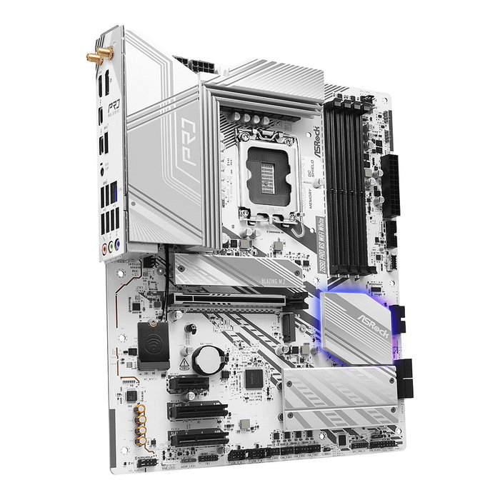 ASRock Placa Base Z890 Pro RS WiFi White ATX Intel Z890 LGA 1851 DDR5 Wi-Fi 6E Bluetooth 5.3