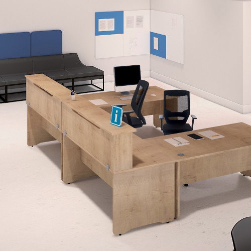 Rocada Módulo Recepción Altillo Roble/Roble 5012AR08 Medidas 120x40x30cm en Melamina