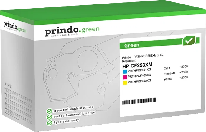 Prindo Multipack de Tinta Original Cian, Magenta, Amarillo Green XL Prindo Multipack de Tinta Original Cian, Magenta, Amarillo Green XL
