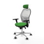 PIQUERAS Y CRESPO Silla de oficina Jorquera Verde y Blanco