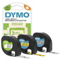 Dymo LetraTag Pack de 3 Cintas Surtidas 12mm x 4m - Blanco, Amarillo y Plata