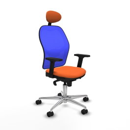 PIQUERAS Y CRESPO Silla de oficina Jorquera Naranja y Azul