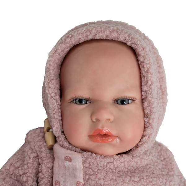 Muñecas Arias - Muñeca Reborn Arias Luna Rosa 40 cm con Manta Nido - Para edades de 3 a 99 años