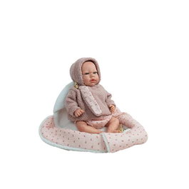 Muñecas Arias - Muñeca Reborn Arias Luna Rosa 40 cm con Manta Nido - Para edades de 3 a 99 años