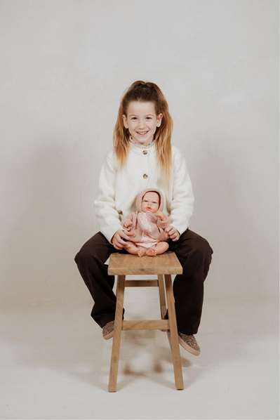 Muñecas Arias - Muñeca Reborn Arias Luna Rosa 40 cm con Manta Nido - Para edades de 3 a 99 años