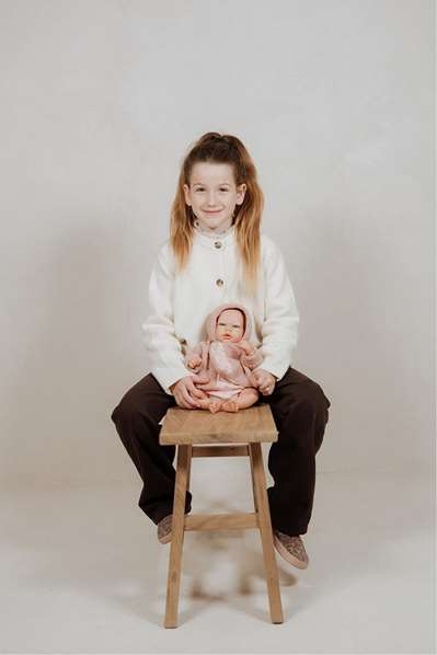 Muñecas Arias - Muñeca Reborn Arias Luna Rosa 40 cm con Manta Nido - Para edades de 3 a 99 años