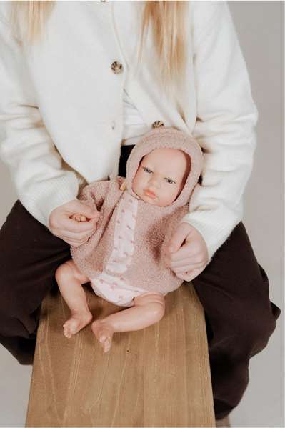 Muñecas Arias - Muñeca Reborn Arias Luna Rosa 40 cm con Manta Nido - Para edades de 3 a 99 años