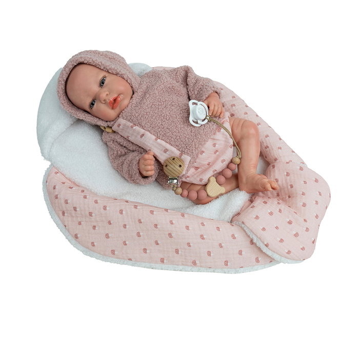 Muñecas Arias Luna Rosa con Manta Nido, 40 cm