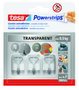 Tesa Powerstrips S Gancho autoadhesivo, transparente, talla S