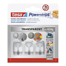 Tesa Powestrips S Gancho Autoadhesivo Transparente Carga Máxima 0,5 kg
