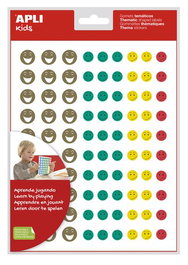 APLI Gomets Mini cara feliz removibles - Set de 5 bolsas