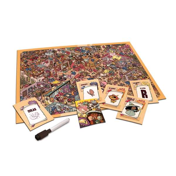Falomir Juego Asalto al Castillo, Encuentra los Elementos de las Cartas, Tableros Rotuladores Borrables, Edad 3-6 Años, Español