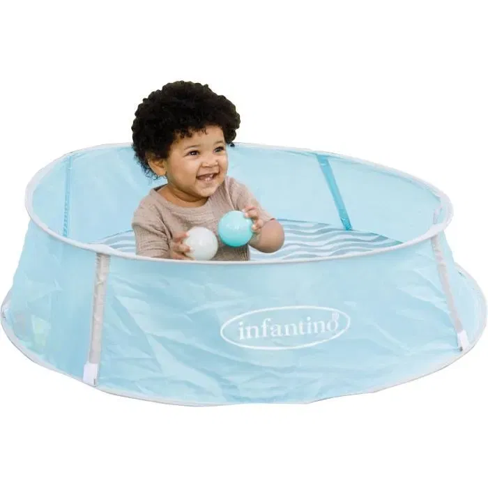 Infantino Piscina de bolas evolutiva 3 en 1 con capota anti-UV y mosquitera 303127