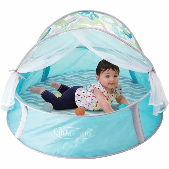 Infantino Piscina de bolas evolutiva 3 en 1 con capota anti-UV y mosquitera