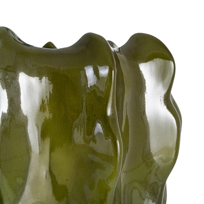 Macetero Verde Cerámica Decoración 30 X 30 X 29 cm