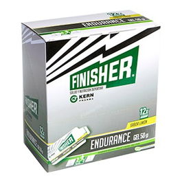 FINISHER 12Sbrs. Gel Endurance, Sabor Limón con Vitaminas B6 y B12 para Energía y Reducción de Cansancio, Listo para Tomar