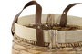 DKD Home Decor Set de 3 Cestas de Junco y Bambú 40x40x24 cm Marrón