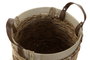 DKD Home Decor Set de 3 Cestas de Junco y Bambú 40x40x24 cm Marrón