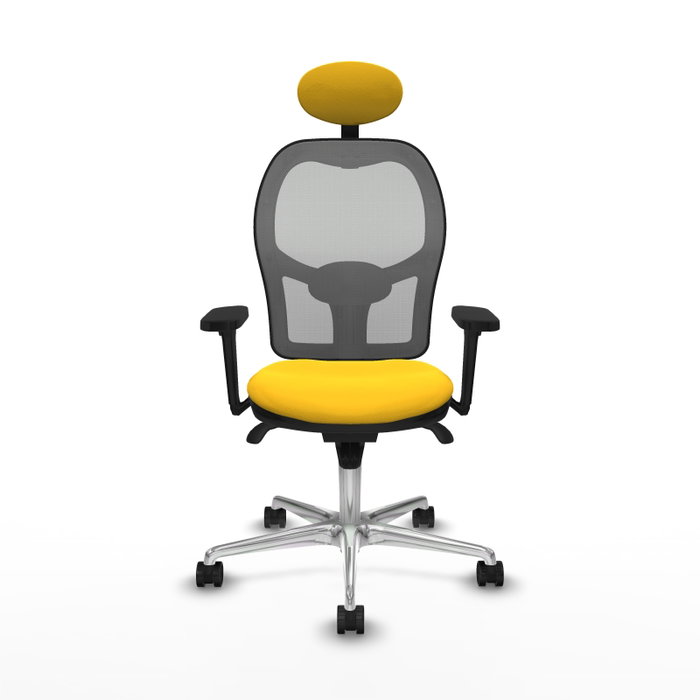 PIQUERAS Y CRESPO Silla de oficina Jorquera con mecanismo Sincro, Amarillo y Gris PIQUERAS Y CRESPO Silla de oficina Jorquera con mecanismo Sincro, Amarillo y Gris