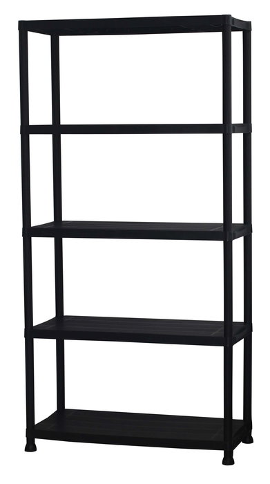 Marbueno Estanteria 5 Baldas Plastico Negro 90x40x180 cm Jardin 10539