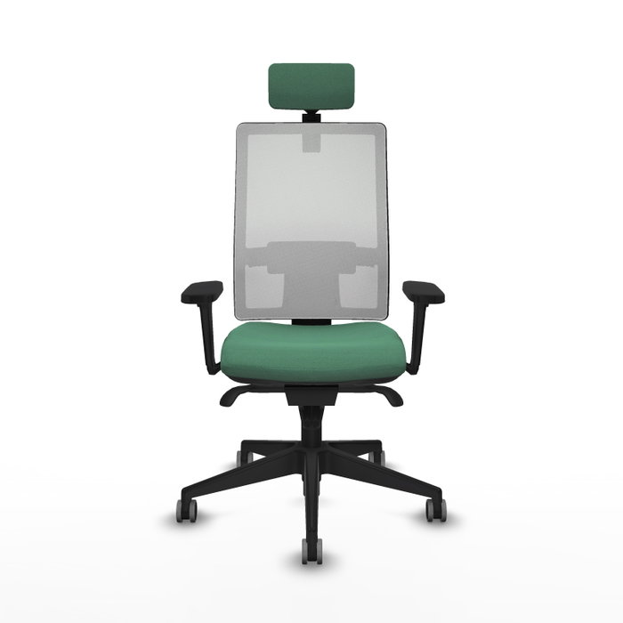 PIQUERAS Y CRESPO Silla de oficina Horna con mecanismo Sincro, Verde esmeralda y Blanco PIQUERAS Y CRESPO Silla de oficina Horna con mecanismo Sincro, Verde esmeralda y Blanco