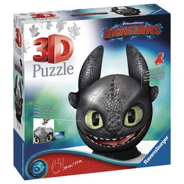Ravensburger Puzzle Ball Dragon Trainer Con Orejas 3D 72 Piezas 11145