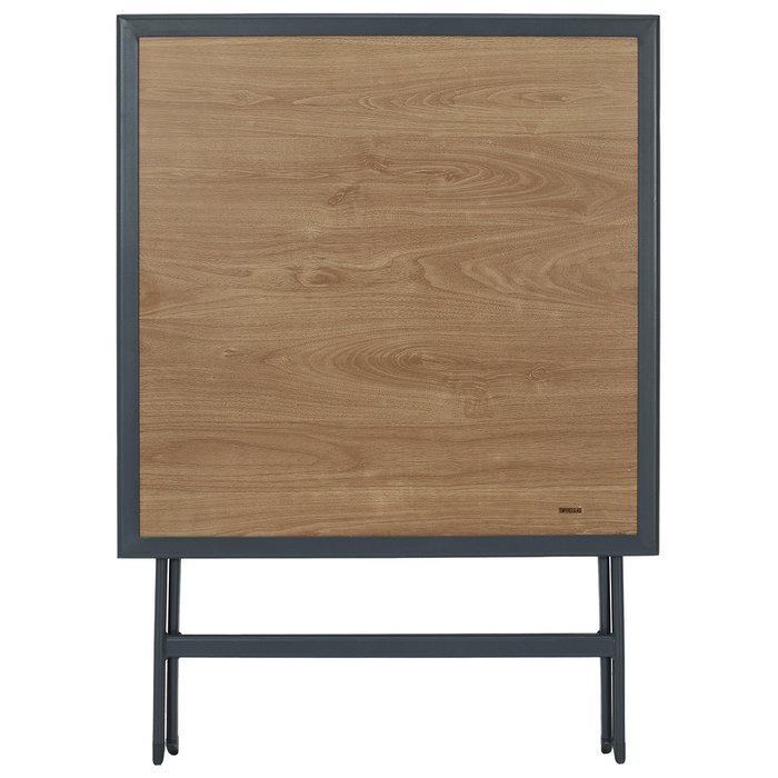 Home Deco Factory Mesa Metal Negra 70x70 cm