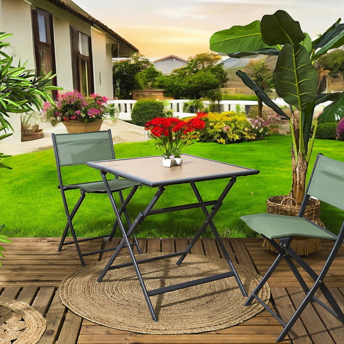 Home Deco Factory Mesa Metal Negra 70x70 cm