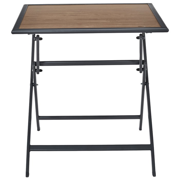 Home Deco Factory Mesa Metal Negra 70x70 cm