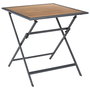 Home Deco Factory Mesa Metal Negra 70x70 cm