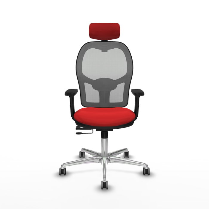 PIQUERAS Y CRESPO Silla de oficina Jorquera con mecanismo Sincro/Traslack Rojo/Gris