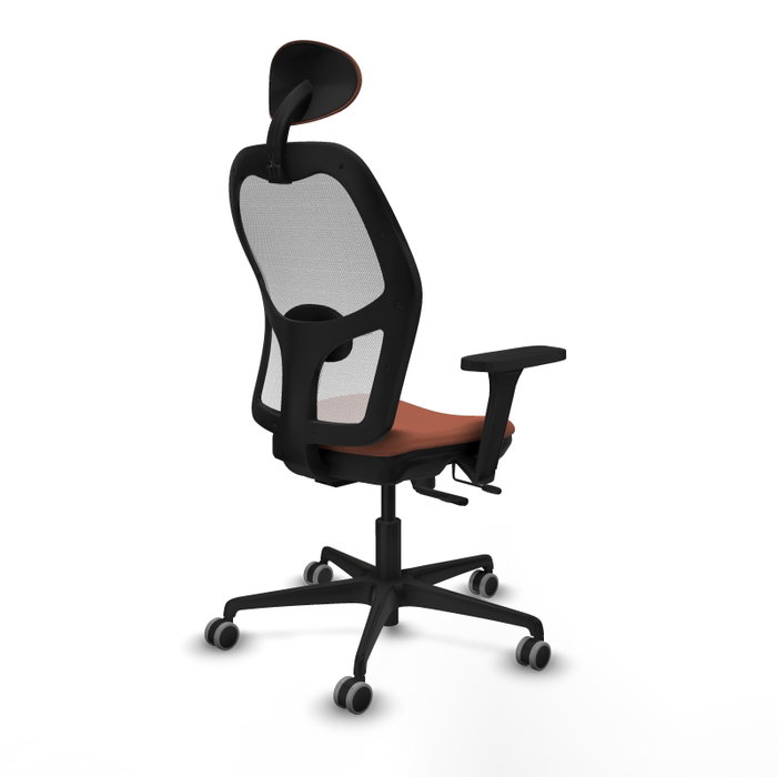 PIQUERAS Y CRESPO Silla de oficina Jorquera con mecanismo Sincro/Traslack, Marrón y Blanco PIQUERAS Y CRESPO Silla de oficina Jorquera con mecanismo Sincro/Traslack, Marrón y Blanco