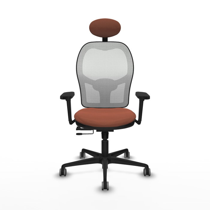 PIQUERAS Y CRESPO Silla de oficina Jorquera con mecanismo Sincro/Traslack, Marrón y Blanco PIQUERAS Y CRESPO Silla de oficina Jorquera con mecanismo Sincro/Traslack, Marrón y Blanco