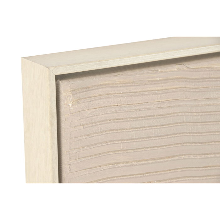 DKD Home Decor Set de 2 Cuadros Abstractos Beige 102x102x4,5 cm