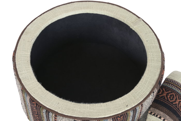 DKD Home Decor Reposapiés Afrkn Multicolor con Tapa DKD Home Decor Reposapiés Afrkn Multicolor con Tapa