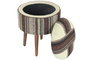 DKD Home Decor Reposapiés Afrkn Multicolor con Tapa