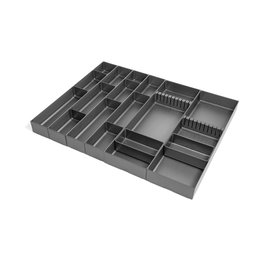 HERRAJES ALK Cubertero Modular de Aluminio Antracita para Cajón