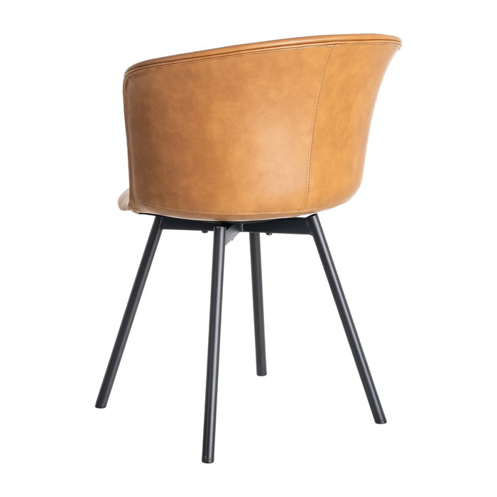 Silla Camel Metal / Simil Piel 53 X 51,50 X 76 cm (Set de 2)