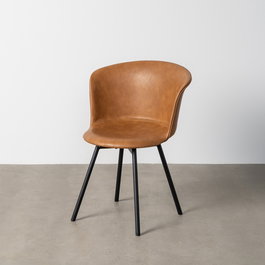 Silla Camel Metal / Simil Piel 53 X 51,50 X 76 cm (Set de 2)