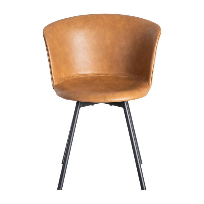 Silla Camel Metal / Simil Piel 53 X 51,50 X 76 cm (Set de 2)