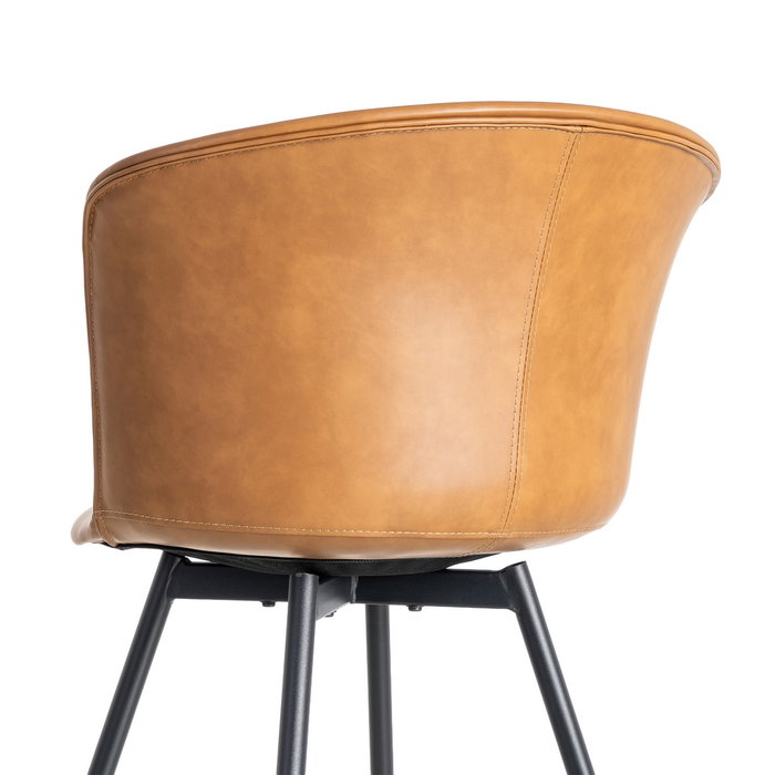 Silla Camel Metal / Simil Piel 53 X 51,50 X 76 cm (Set de 2)